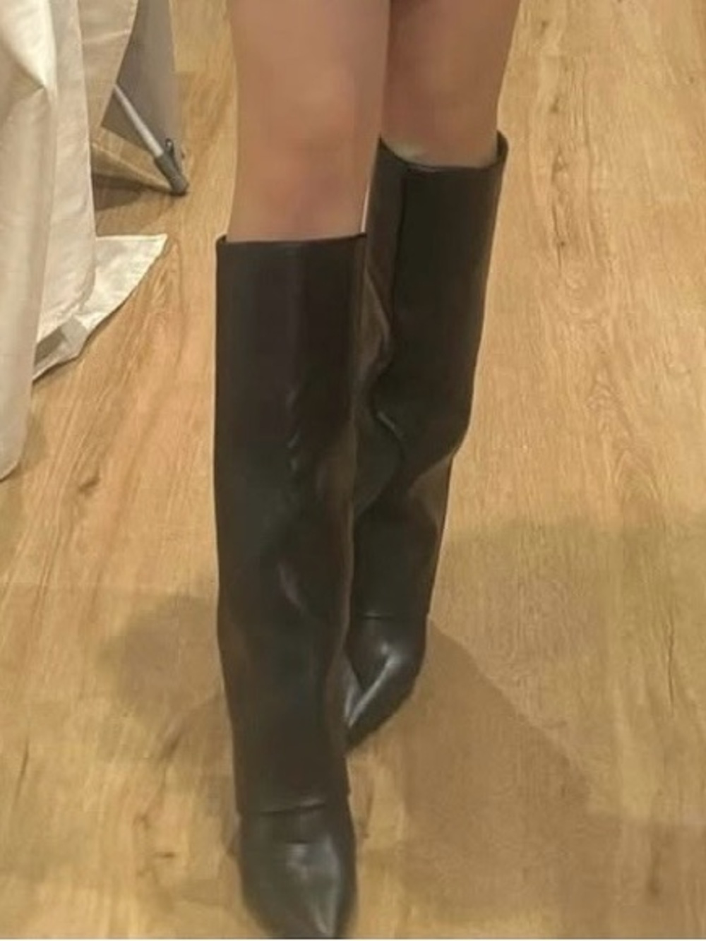 36 us size Los Angeles Apparel Black Over-the-Knee Pointed Toe Boots